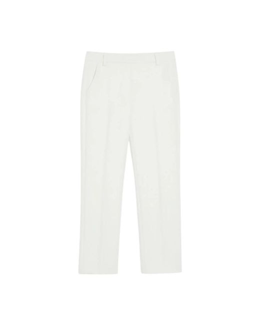 Straight Trousers Weekend by Maxmara de color White