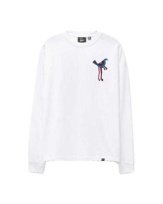 by Parra White Long Sleeve Tops for men