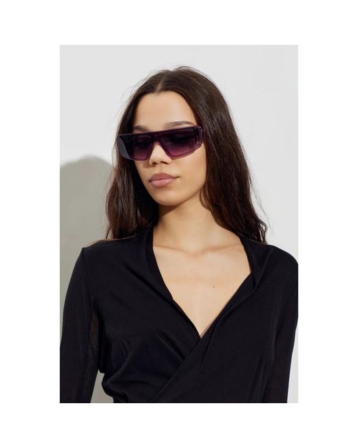Rick Owens Purple Sunglasses