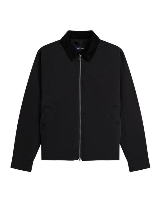 Fred Perry Katoenen Caban Jas in het Black voor heren