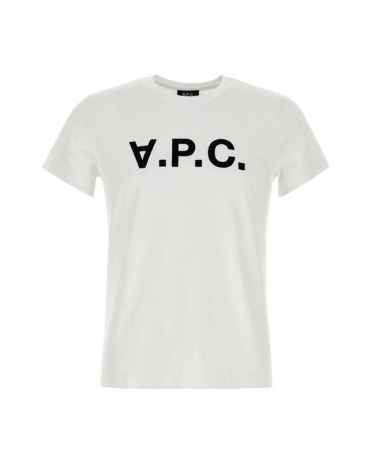 A.P.C. Tops ,Wit ,T-Shirt in het White