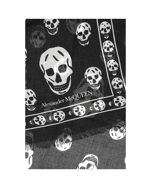McQueen Black Scarves
