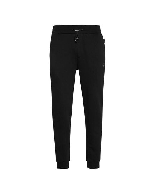 Philipp Plein Broeken ,Zwart ,Katoen Geborduurde Joggingbroek in het Black voor heren