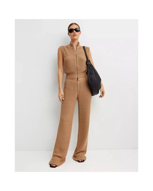 AYA MUSE Brown Wide Trousers