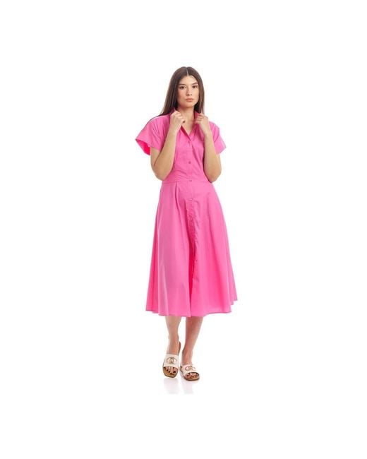 Seventy Pink Midi Dresses