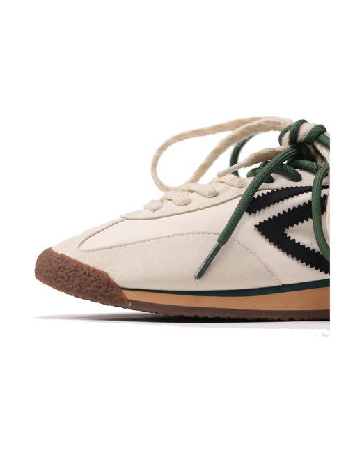 PURAAI Veganistische Canvas Sneaker Met Suède Inzetstukken in het White voor heren