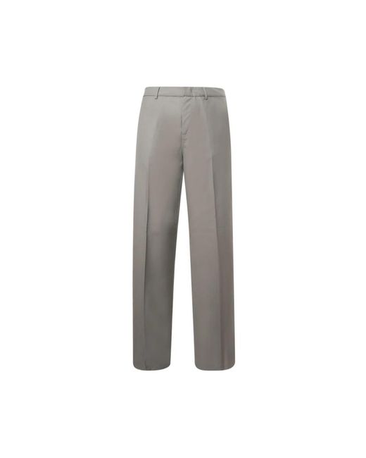 Emporio Armani Gray Straight Trousers for men