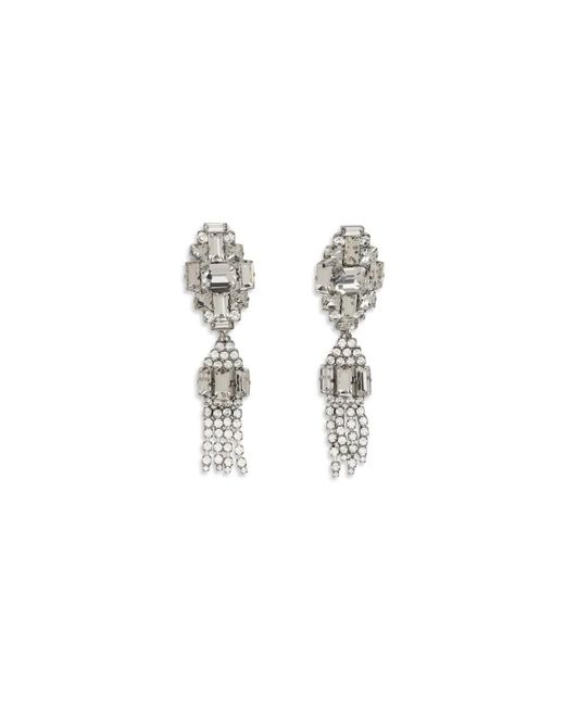 Alessandra Rich Metallic Silver Metal Earrings