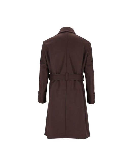 Barena Brown Belted Coats for men