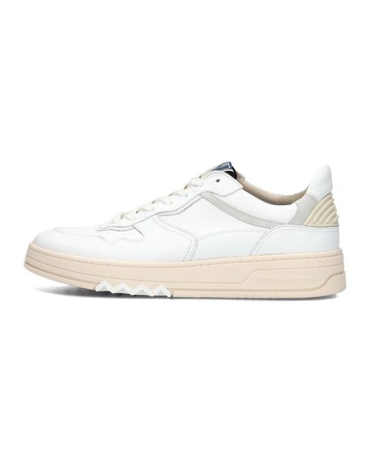 Floris Van Bommel Schoenen ,Wit ,Leer Witte Sneakers in het White voor heren