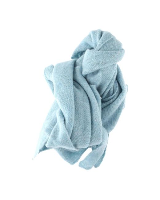 Roberto Collina Blue Winter Scarves for men