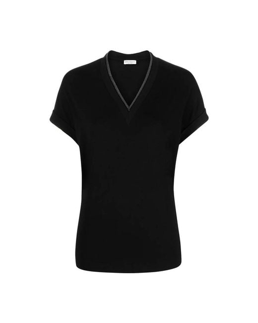 Brunello Cucinelli Black T-Shirts