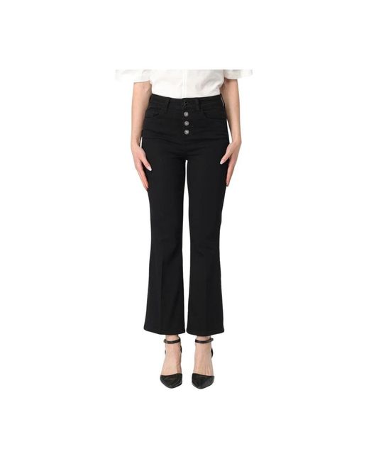 Liu Jo Black Bootcut Hose Mit Hoher Taille