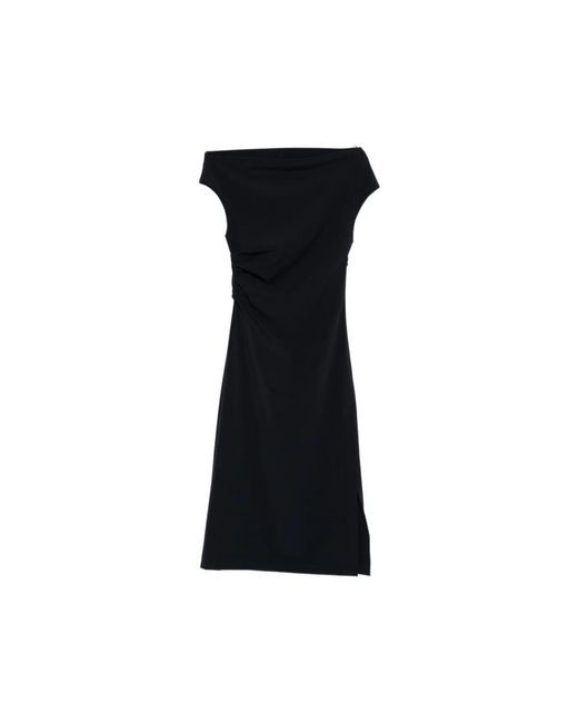 P.A.R.O.S.H. Black Midi Dresses