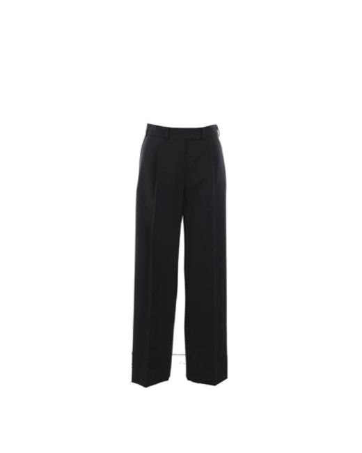The Row Black Straight Trousers