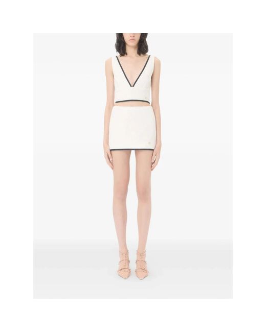 Valentino Garavani Natural Sleeveless Tops