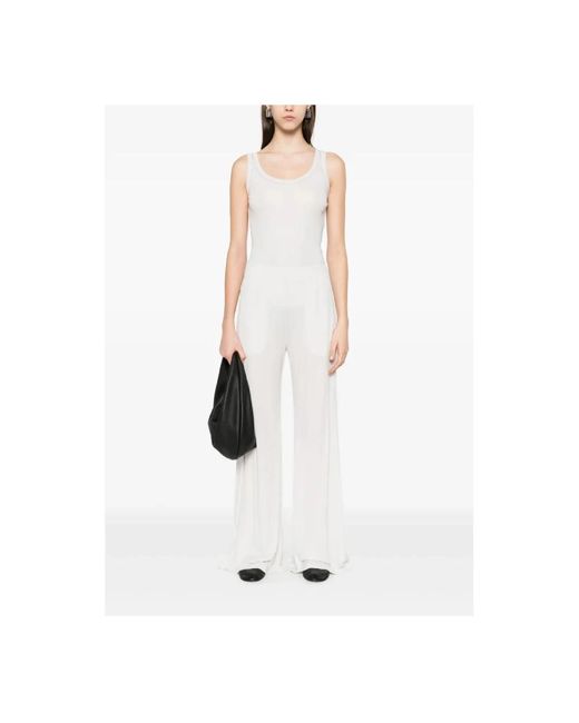 Fabiana Filippi White Wide Trousers