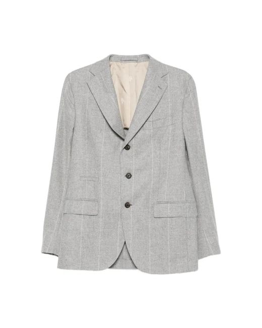 Eleventy Gray Blazers for men