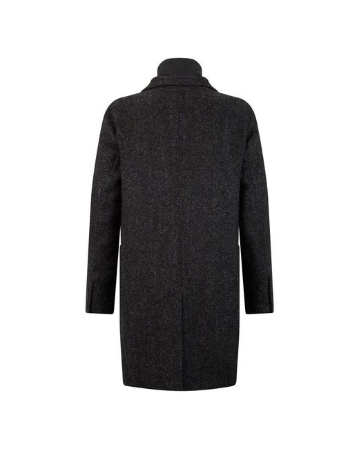 Single-Breasted Coats Herno de hombre de color Black