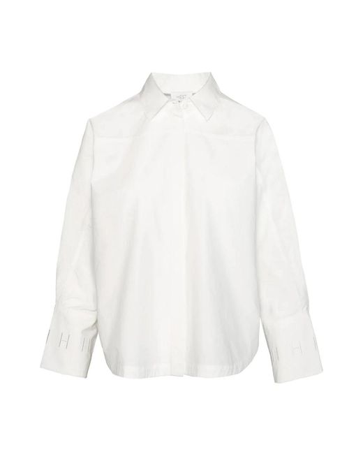 Hèst Overhemden ,Wit ,Katoen Witte Geweven Blouse Top Shirt in het White