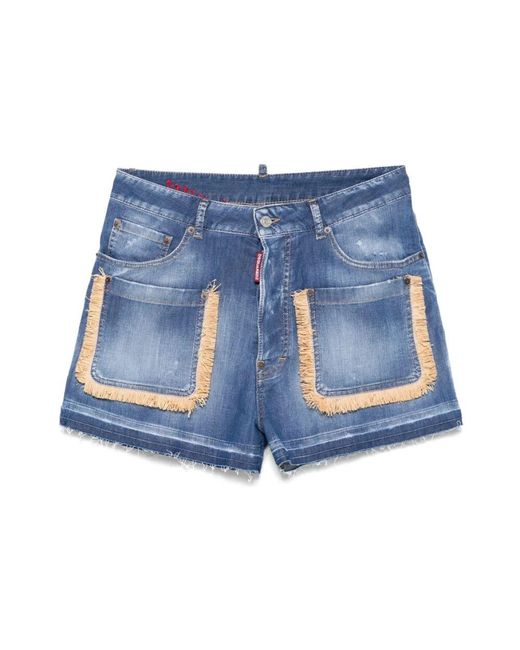 DSquared² Blue Blaue Knopfleiste Klassische Fünf Taschen
