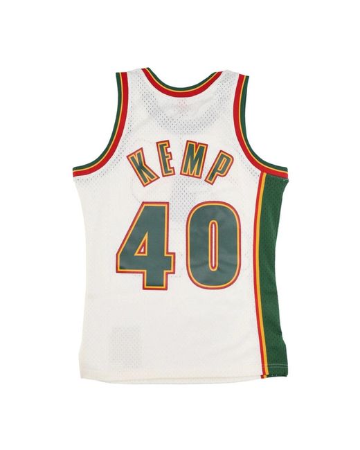 Mitchell & Ness Fitness ,Veelkleurig ,Polyester Seattle Supersonics Basketball Tank Top in het Red voor heren