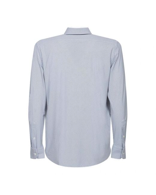 Dell'Oglio Blue Casual Shirts for men