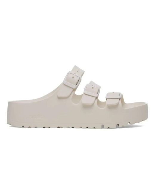 Birkenstock White Sliders