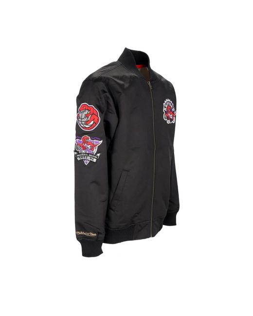 Mitchell & Ness Black Bomber Jackets for men