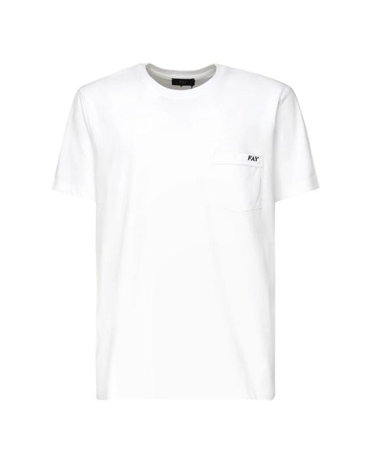 Fay White T-Shirts for men