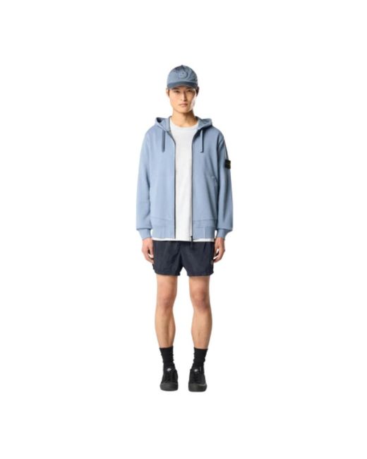 Stone Island Hoodies & Sweatvesten ,Blauw ,Hoodie Met Ritssluiting in het Blue voor heren