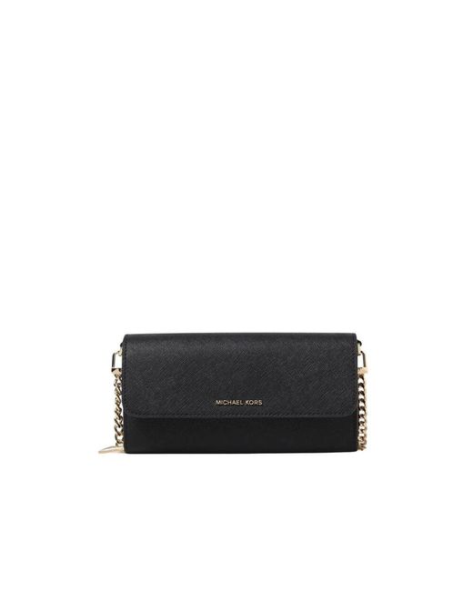 Michael Kors Black Schwarze Chain Wallet Clutch