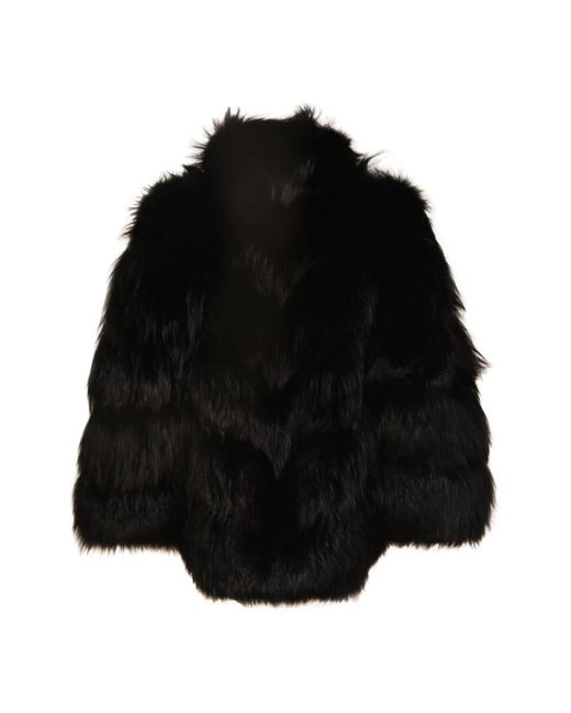 Simonetta Ravizza Black Faux Fur & Shearling Jackets