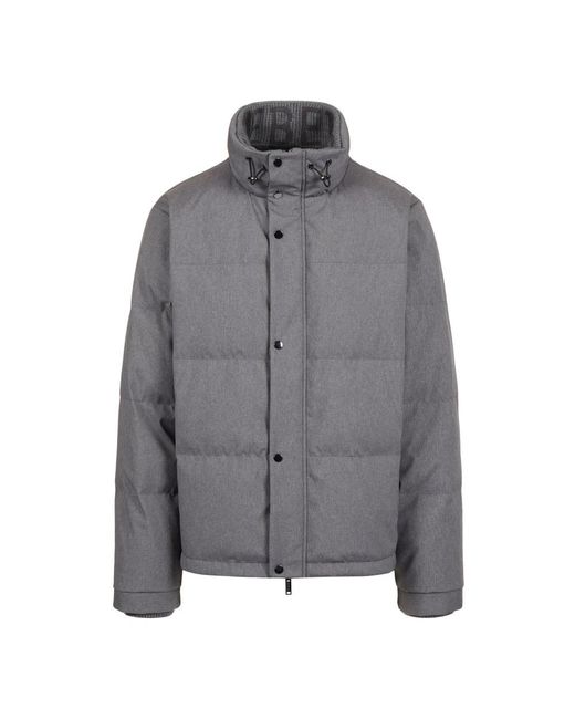 Iceberg Essentielle Einstellung: Die Kurze Daunenjacke Aus Meliertem Nylon in Gray für Herren