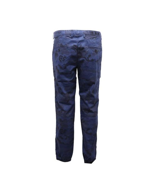 Hydrogen Blue Straight Trousers for men