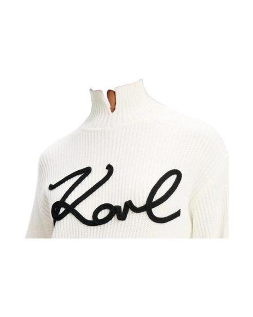Karl Lagerfeld White Turtlenecks
