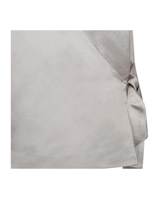 Calvin Klein Gray Satin ärmelloses wrap top
