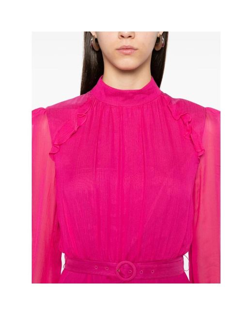 Saloni Pink Midi Dresses