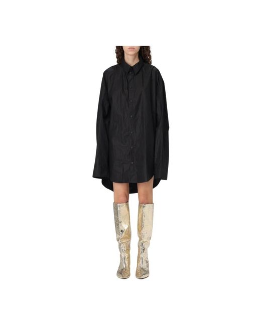 Balenciaga Black Shirt Dresses