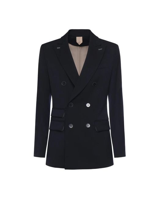 Max Mara Jassen ,Blauw ,Wol Blazers in het Blue