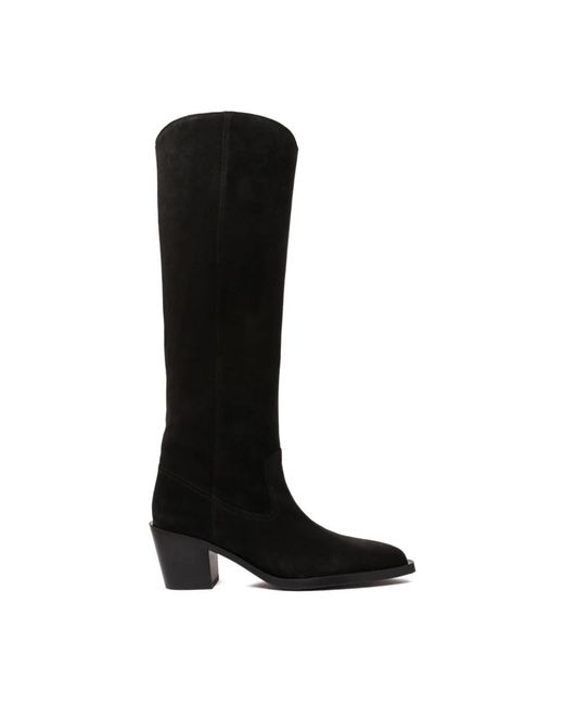 Stuart Weitzman Black Cowboy & Biker Boots