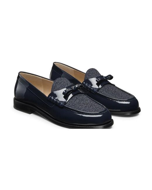 Stuart Weitzman Blue Lottie Bow Loafer