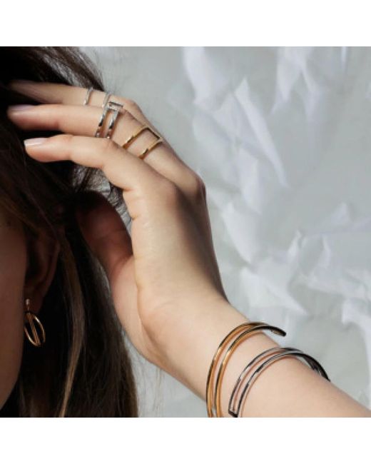 Caï Verguld Sterling Zilveren Topaas Ring in het Metallic
