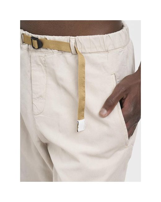 White Sand Natural Straight Trousers for men