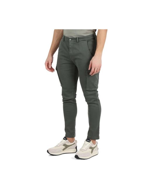 Replay Gray Slim-Fit Trousers for men