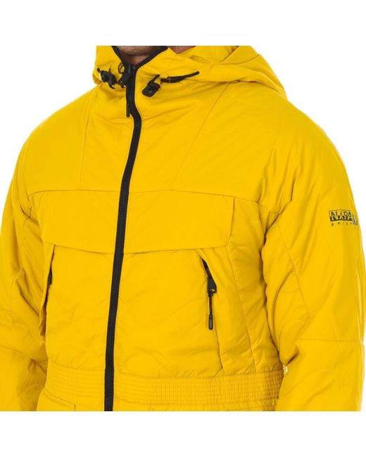 Napapijri Yellow Down Jackets for men