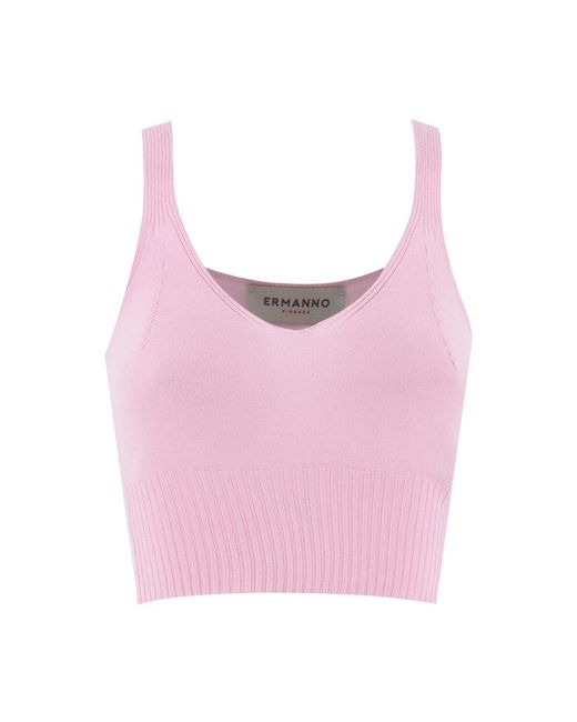 Sleeveless Tops Ermanno Scervino de color Pink