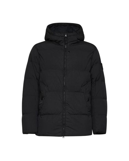Stone Island Black Winter Jackets for men