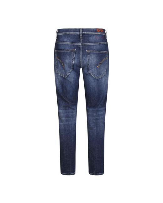 Dondup Blaue karotten-passform-jeans mit patches in Blue für Herren