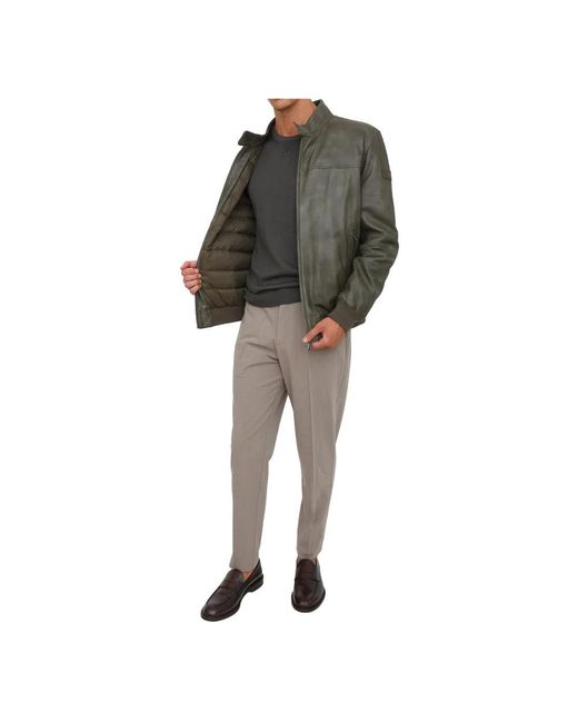 Peuterey Leather Jackets in het Green voor heren